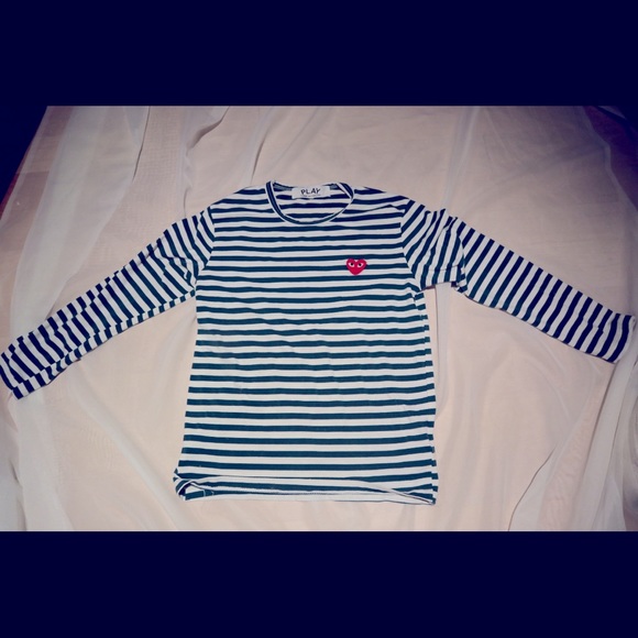 Comme does Garçons medium green striped shirt. Now you too can be like the boys. - Picture 1 of 4